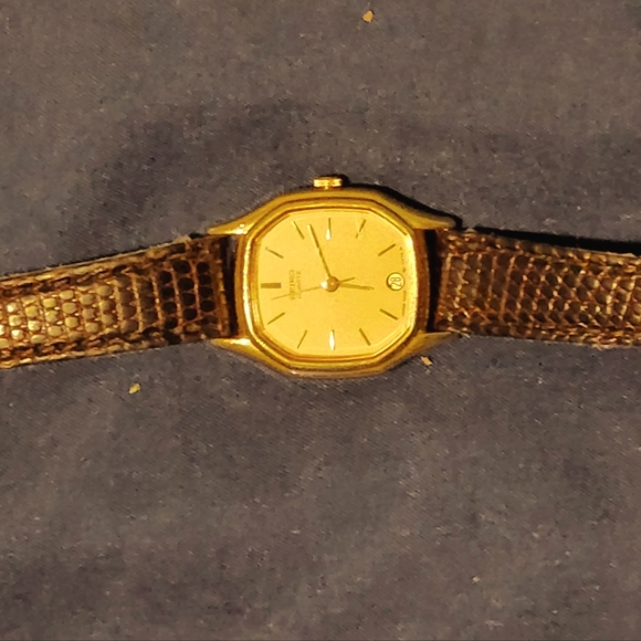 Vintage Seiko Watch with Lizard Strap